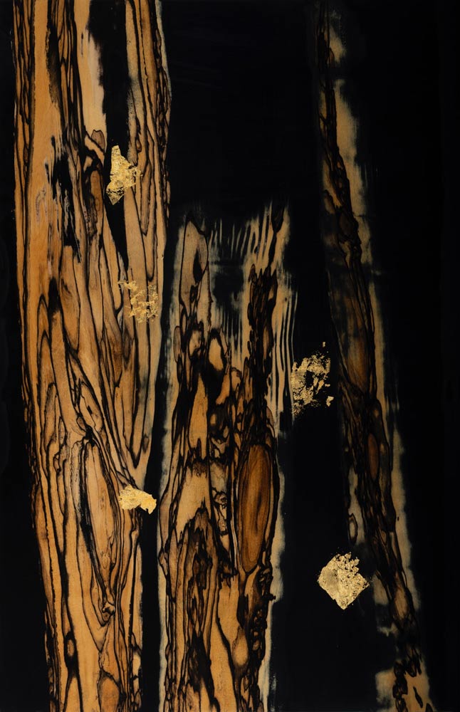 Foret noire, tableau de marqueterie 120x90cm